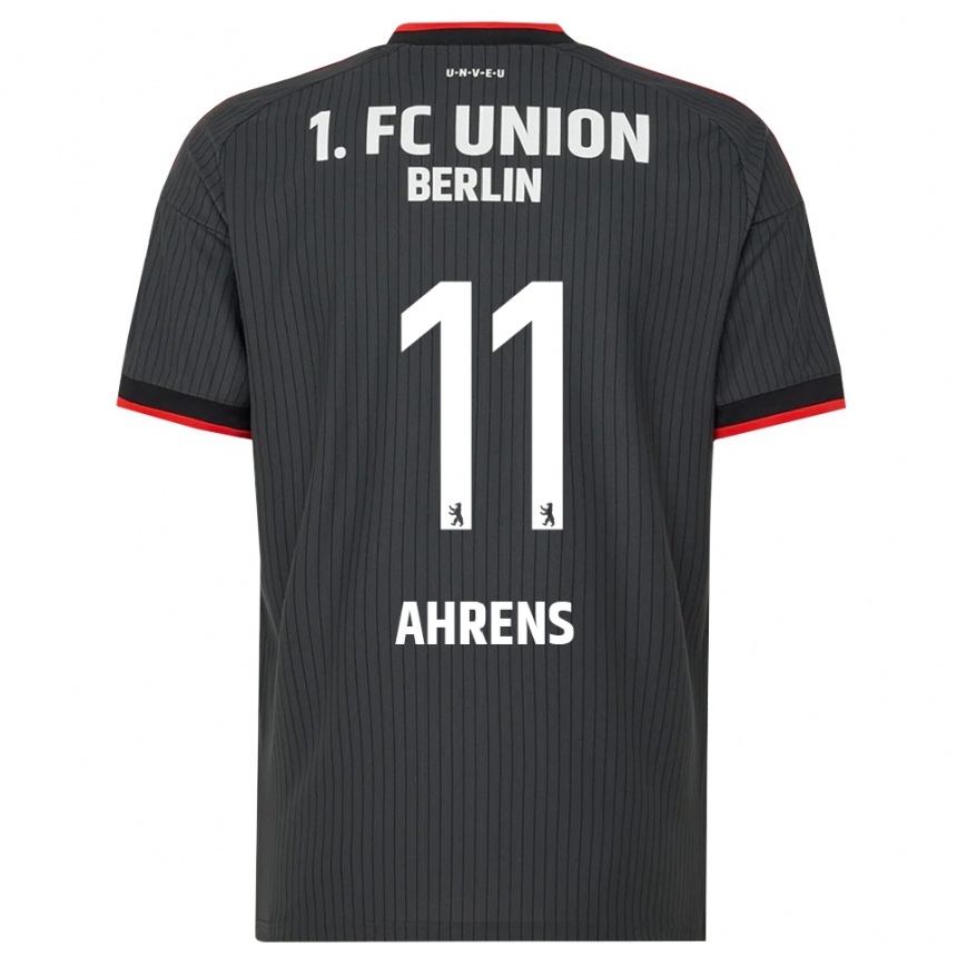 נשים כדורגל Nunio Ahrens #11 שחור לבן אדום הרחק ג'רזי 2026/27