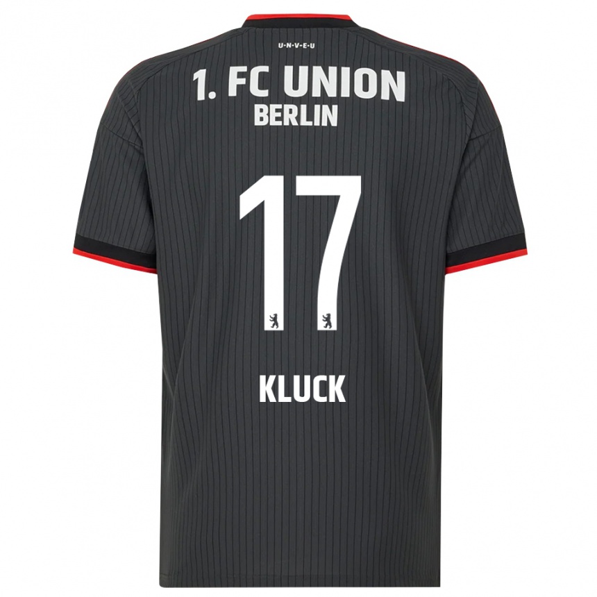 נשים כדורגל Pierre Kluck #17 שחור לבן אדום הרחק ג'רזי 2026/27