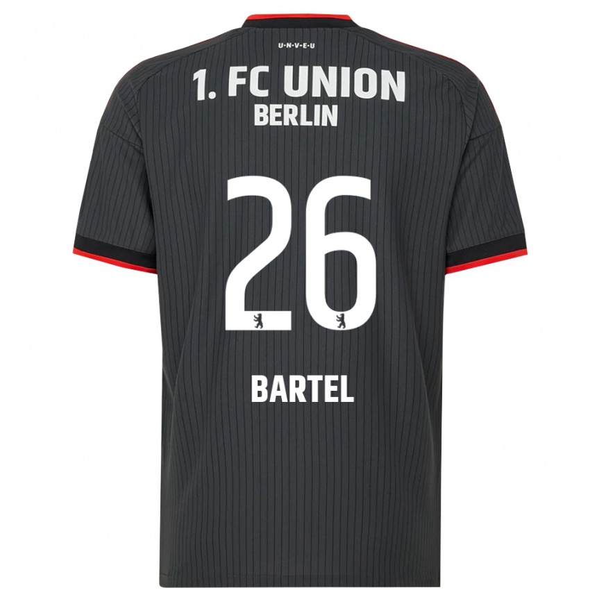 נשים כדורגל Oskar Bartel #26 שחור לבן אדום הרחק ג'רזי 2026/27