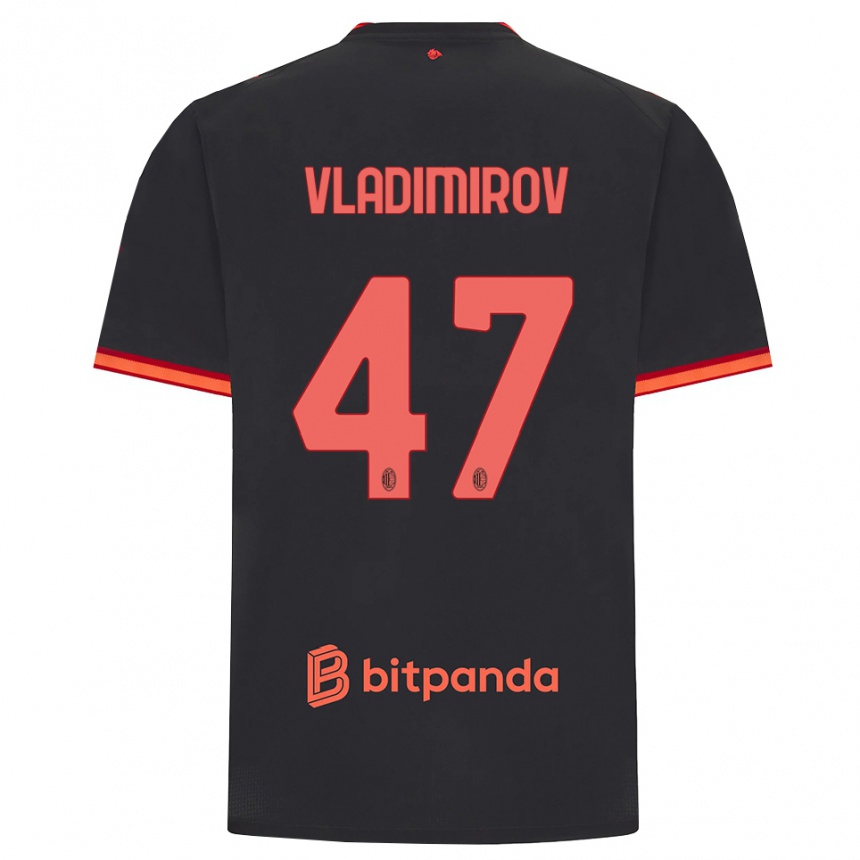נשים כדורגל Valeri Vladimirov #47 שחור אדום ג'רזי קיט שלישי 2026/27