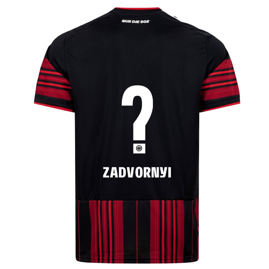 ילדים כדורגל Igor Zadvornyi #0 שחור אדום לבן ג'רזי ביתית 2026/27