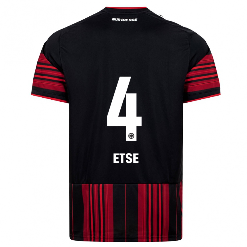 ילדים כדורגל Julian Etse #4 שחור אדום לבן ג'רזי ביתית 2026/27