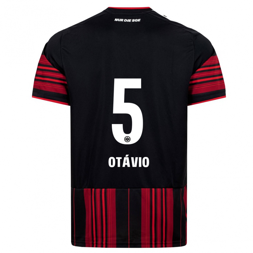 ילדים כדורגל Otávio Manoel Galdino Fernandes #5 שחור אדום לבן ג'רזי ביתית 2026/27