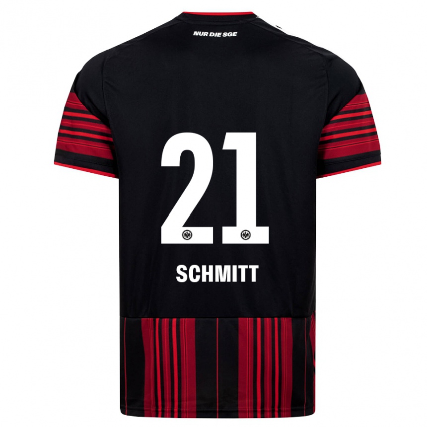 ילדים כדורגל Joshua Schmitt #21 שחור אדום לבן ג'רזי ביתית 2026/27