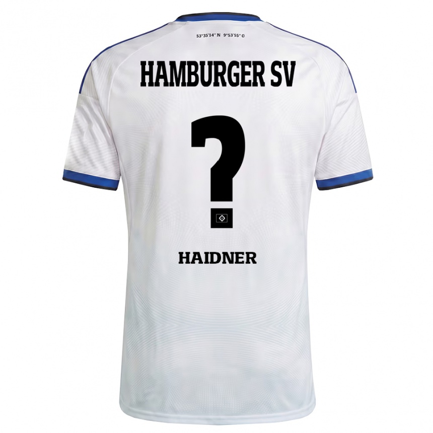 ילדים כדורגל Larissa Haidner #0 לבן שחור כחול ג'רזי ביתית 2026/27