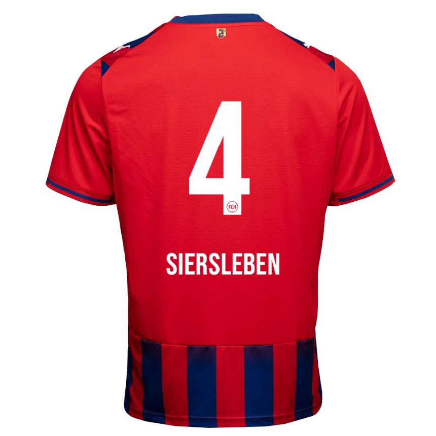 ילדים כדורגל Tim Siersleben #4 כחול מלכותי לבן אדום ג'רזי ביתית 2026/27