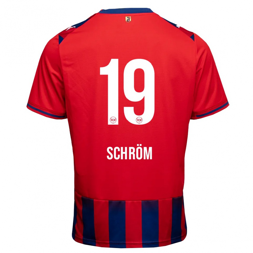 ילדים כדורגל Aline Schröm #19 כחול מלכותי לבן אדום ג'רזי ביתית 2026/27