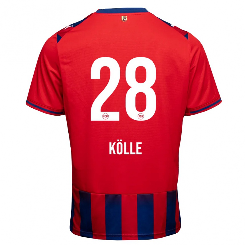 ילדים כדורגל Adam Kölle #28 כחול מלכותי לבן אדום ג'רזי ביתית 2026/27