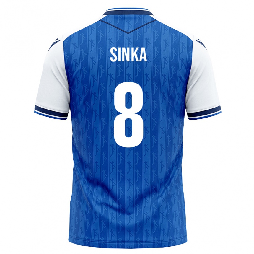 ילדים כדורגל Napsugár Sinka #8 כחול מלכותי לבן ג'רזי ביתית 2026/27
