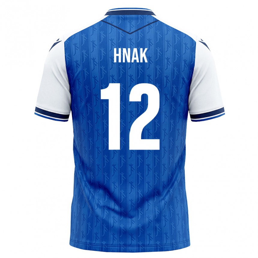 ילדים כדורגל Anwar Hnak #12 כחול מלכותי לבן ג'רזי ביתית 2026/27