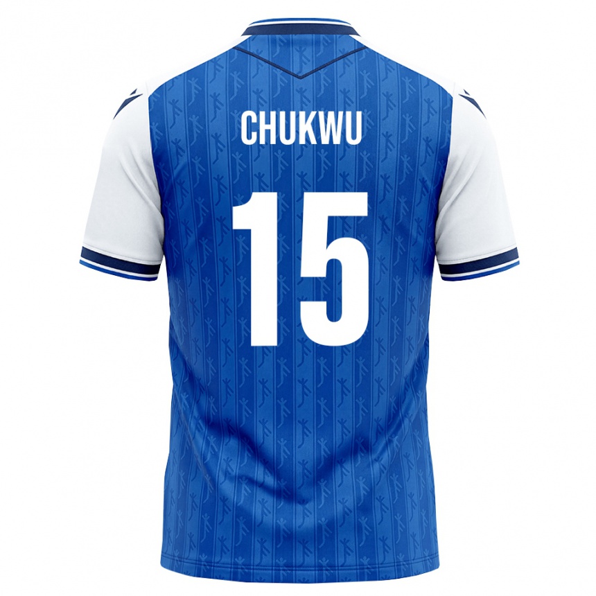 ילדים כדורגל Emmanuel Chukwu #15 כחול מלכותי לבן ג'רזי ביתית 2026/27