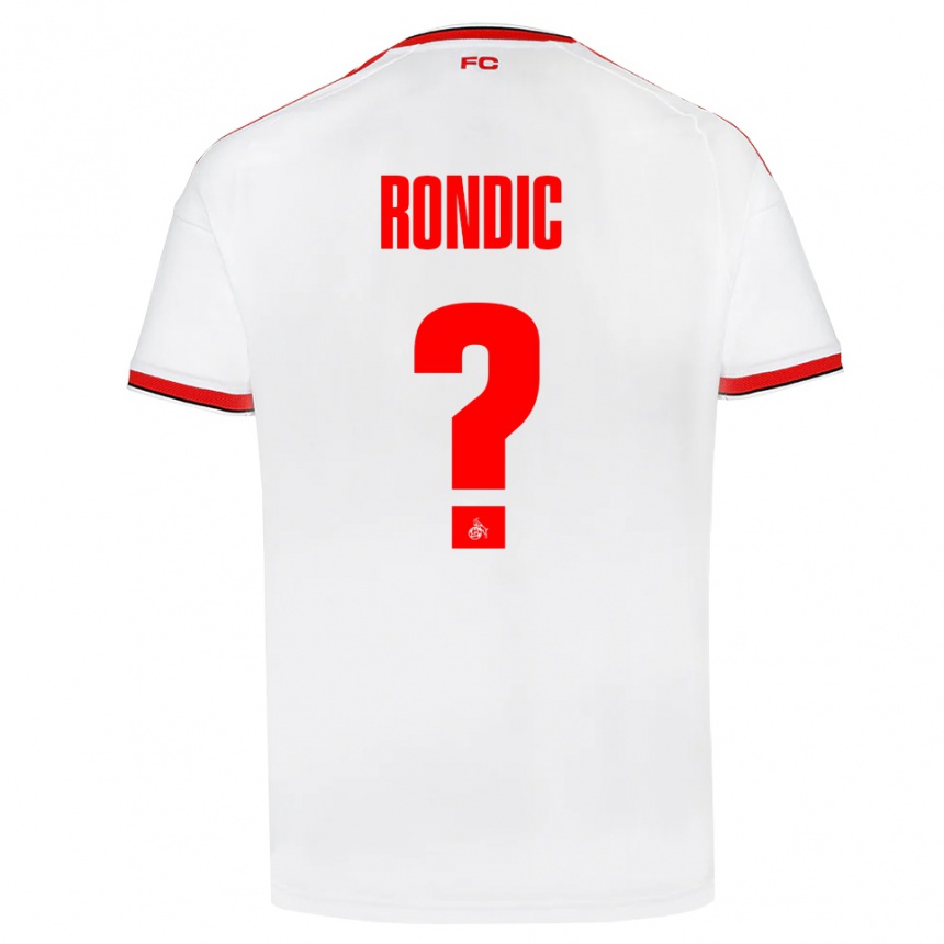 ילדים כדורגל Imad Rondic #0 לבן אדום שחור ג'רזי ביתית 2026/27 ילדים כדורגל Imad Rondic #0 לבן אדום שחור ג'רזי ביתית 2026/27