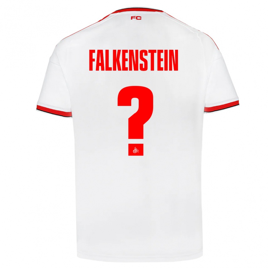ילדים כדורגל Emilio Falkenstein #0 לבן אדום שחור ג'רזי ביתית 2026/27
