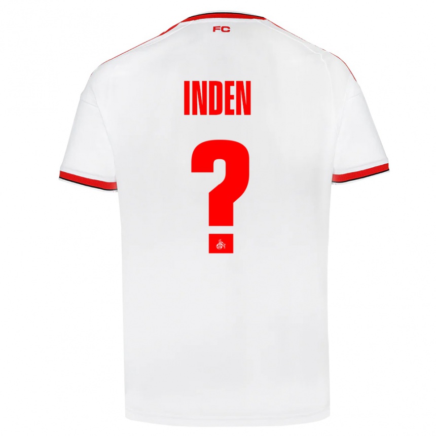 ילדים כדורגל Roman Inden #0 לבן אדום שחור ג'רזי ביתית 2026/27