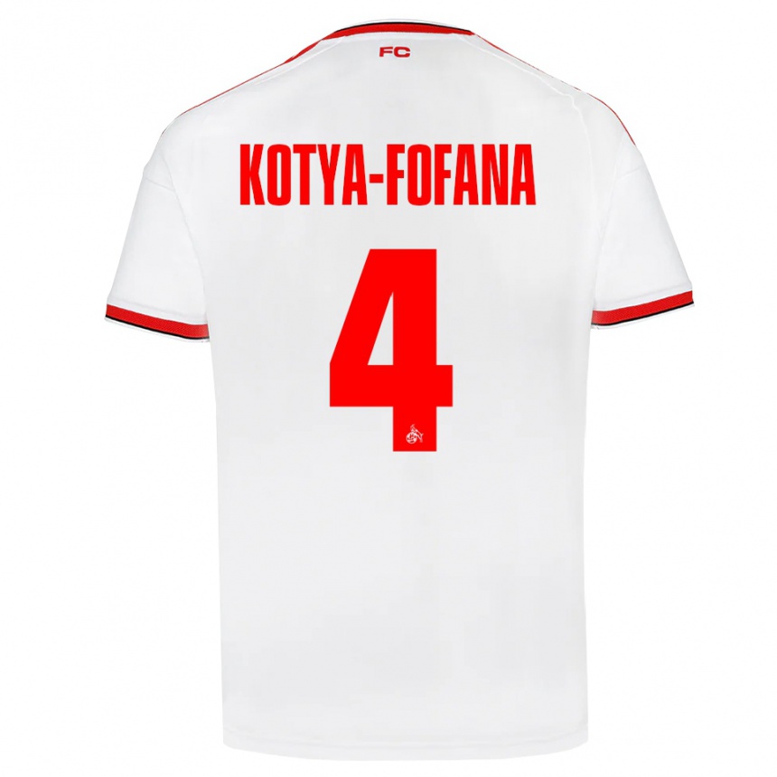 ילדים כדורגל Assad Kotya-Fofana #4 לבן אדום שחור ג'רזי ביתית 2026/27 ילדים כדורגל Assad Kotya-Fofana #4 לבן אדום שחור ג'רזי ביתית 2026/27