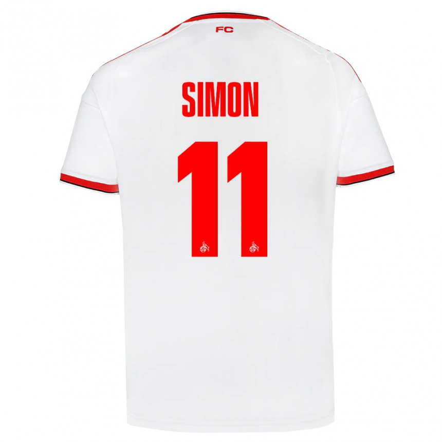 ילדים כדורגל Josias Simon #11 לבן אדום שחור ג'רזי ביתית 2026/27 ילדים כדורגל Josias Simon #11 לבן אדום שחור ג'רזי ביתית 2026/27