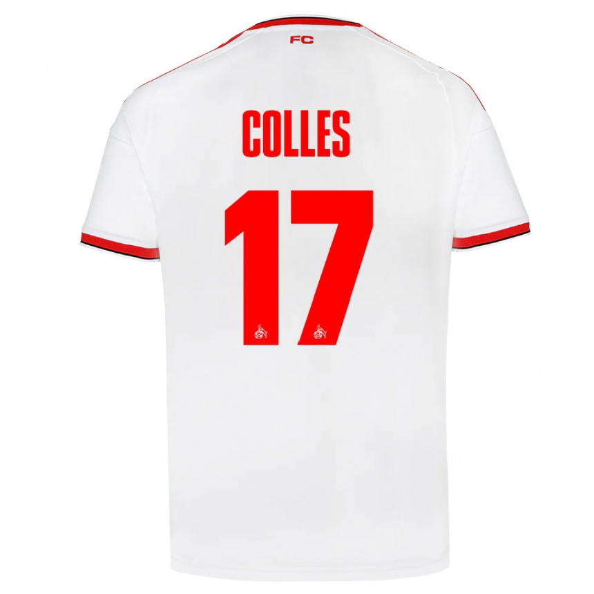 ילדים כדורגל Jan Colles #17 לבן אדום שחור ג'רזי ביתית 2026/27 ילדים כדורגל Jan Colles #17 לבן אדום שחור ג'רזי ביתית 2026/27