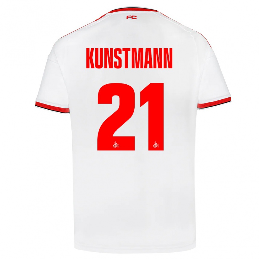 ילדים כדורגל Jonas Kunstmann #21 לבן אדום שחור ג'רזי ביתית 2026/27
