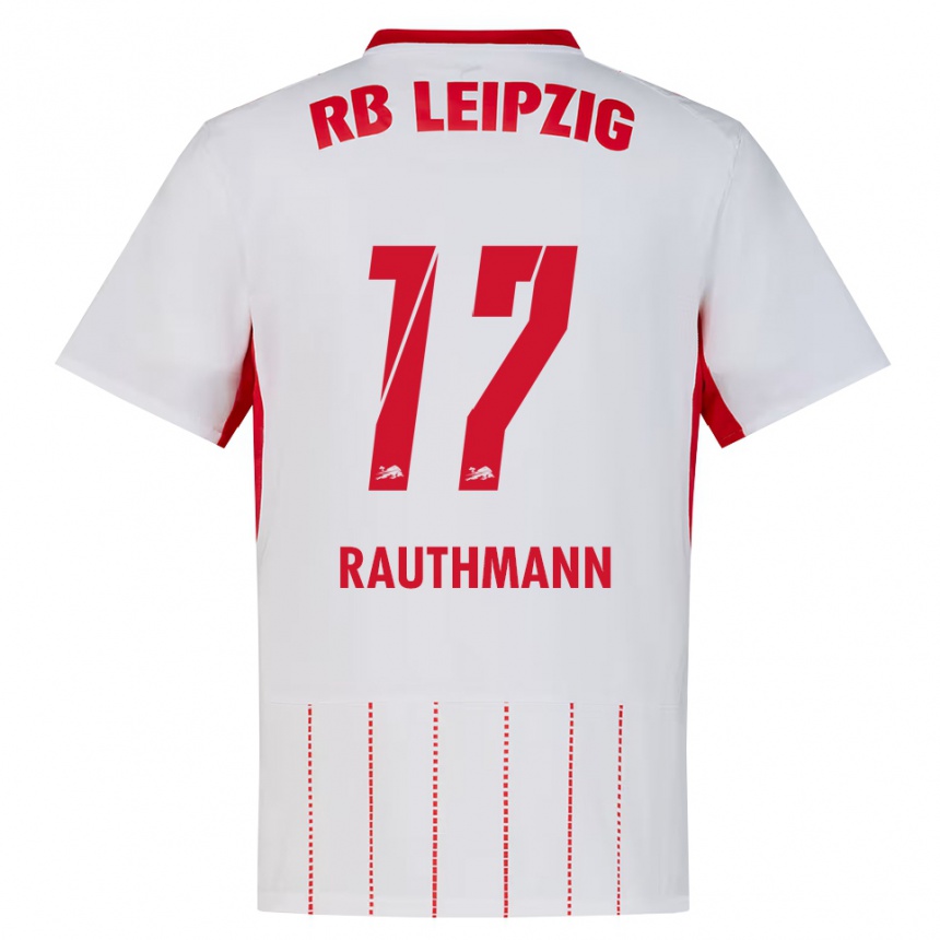 ילדים כדורגל Nick Rauthmann #17 אדום לבן צהוב ג'רזי ביתית 2026/27