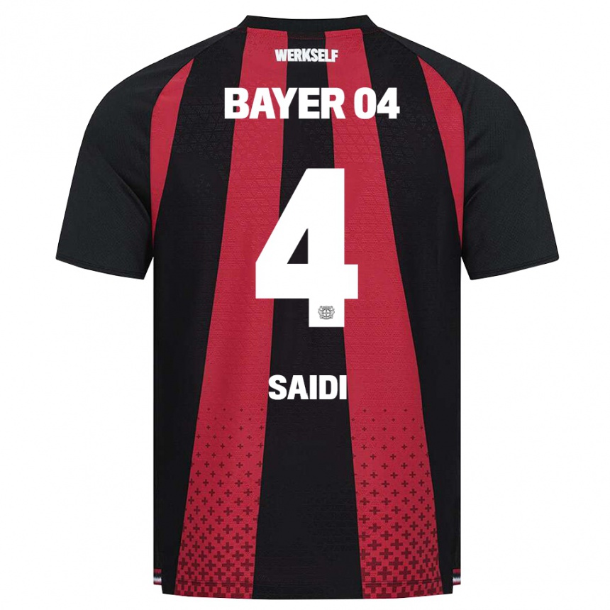 ילדים כדורגל Obaid Saidi #4 שחור לבן אדום ג'רזי ביתית 2026/27