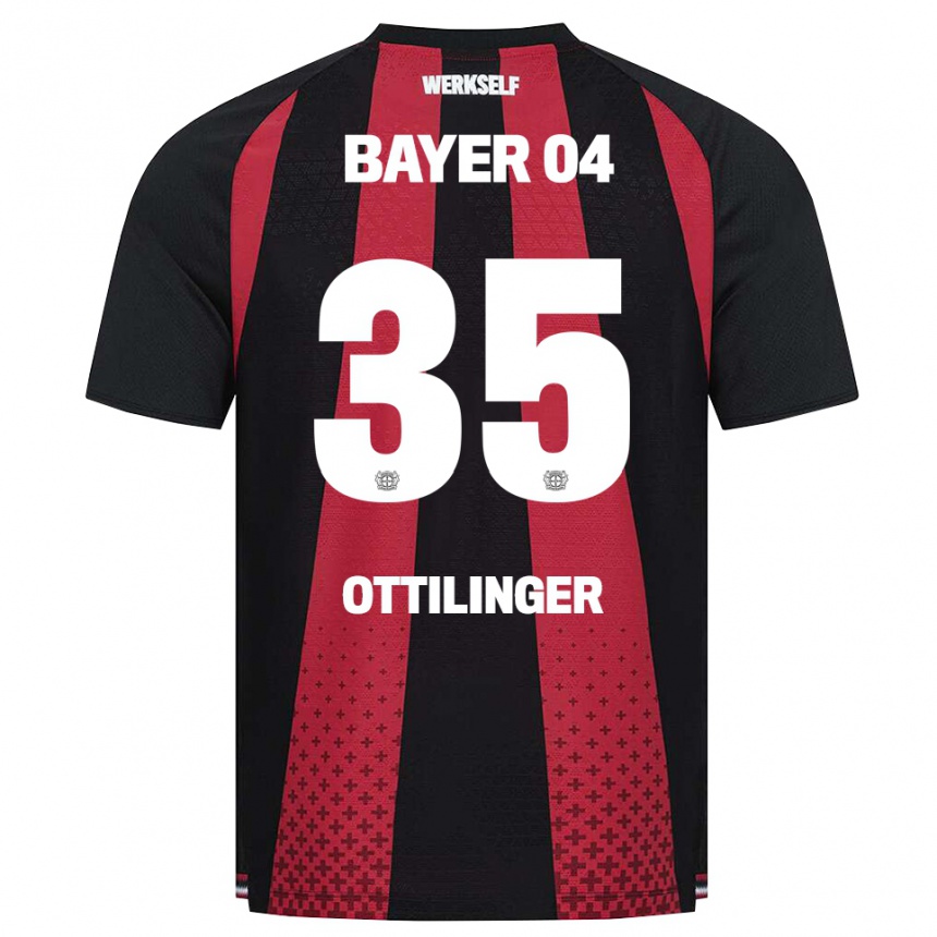 ילדים כדורגל Marc Ottilinger #35 שחור לבן אדום ג'רזי ביתית 2026/27