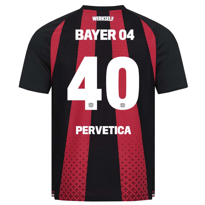 ילדים כדורגל Redon Pervetica #40 שחור לבן אדום ג'רזי ביתית 2026/27