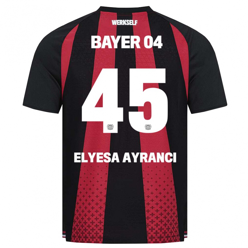 ילדים כדורגל Yuşa Elyesa Ayrancı #45 שחור לבן אדום ג'רזי ביתית 2026/27