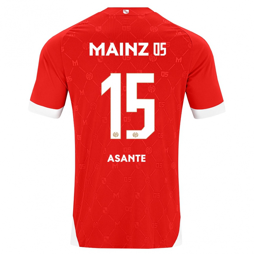 ילדים כדורגל Marvin Asante #15 אדום לבן ג'רזי ביתית 2026/27