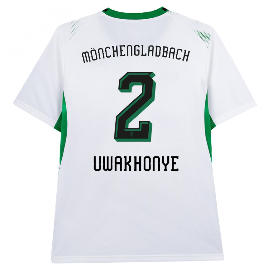 ילדים כדורגל Joel Uwakhonye #2 לבן שחור ירוק ג'רזי ביתית 2026/27