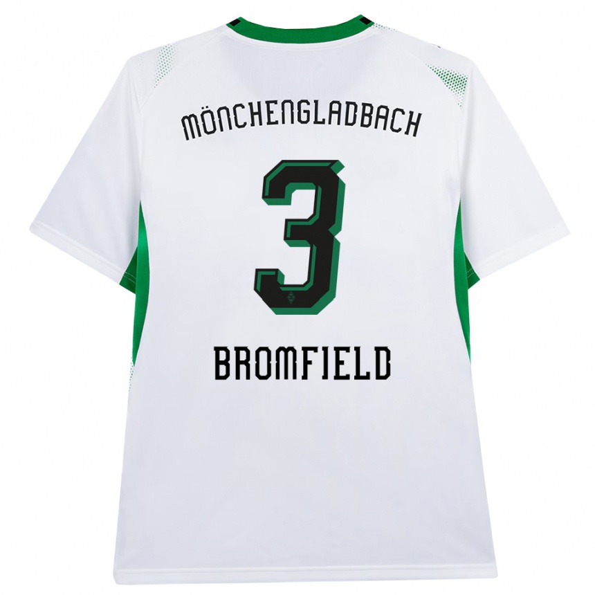 ילדים כדורגל Rio Bromfield #3 לבן שחור ירוק ג'רזי ביתית 2026/27 ילדים כדורגל Rio Bromfield #3 לבן שחור ירוק ג'רזי ביתית 2026/27
