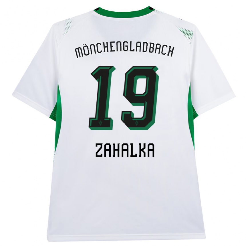 ילדים כדורגל Filip Zahalka #19 לבן שחור ירוק ג'רזי ביתית 2026/27
