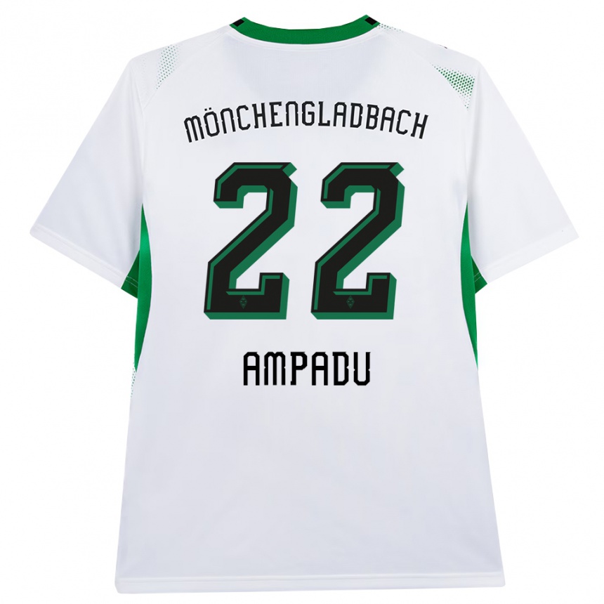 ילדים כדורגל Leon Ampadu #22 לבן שחור ירוק ג'רזי ביתית 2026/27
