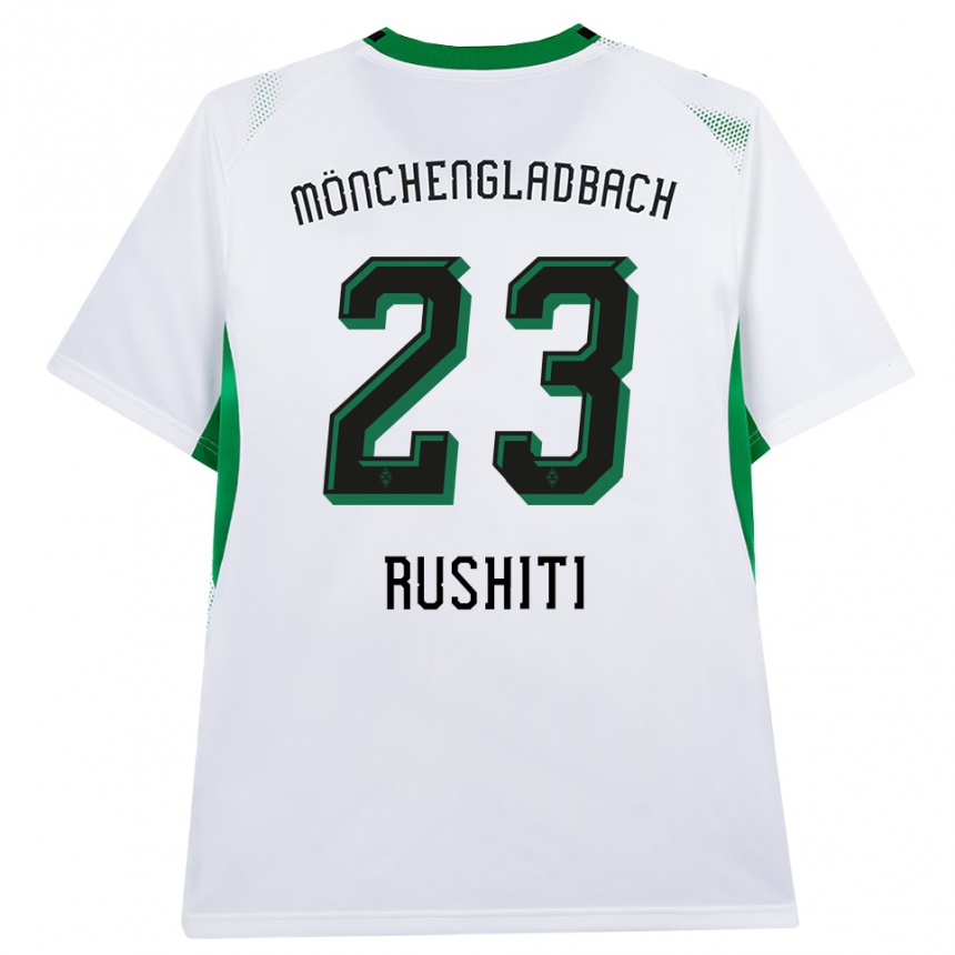 ילדים כדורגל Diamant Rushiti #23 לבן שחור ירוק ג'רזי ביתית 2026/27