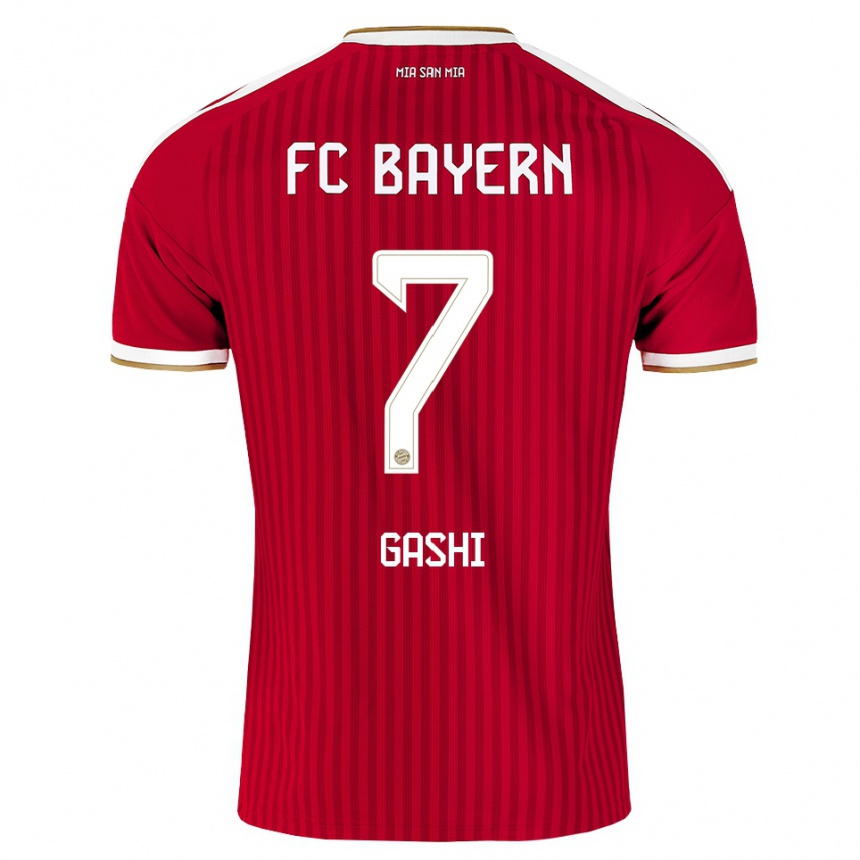 ילדים כדורגל Yll Gashi #7 אדום לבן כחול ג'רזי ביתית 2026/27