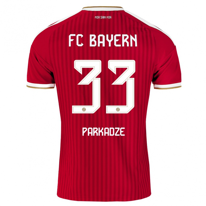 ילדים כדורגל Luka Parkadze #33 אדום לבן כחול ג'רזי ביתית 2026/27