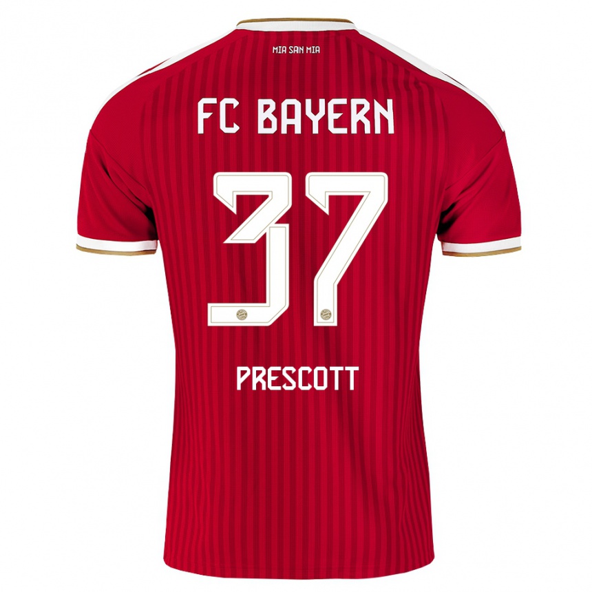 ילדים כדורגל Leonard Prescott #37 אדום לבן כחול ג'רזי ביתית 2026/27