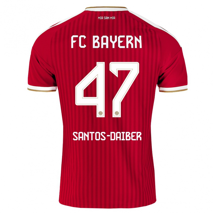 ילדים כדורגל David Santos-Daiber #47 אדום לבן כחול ג'רזי ביתית 2026/27