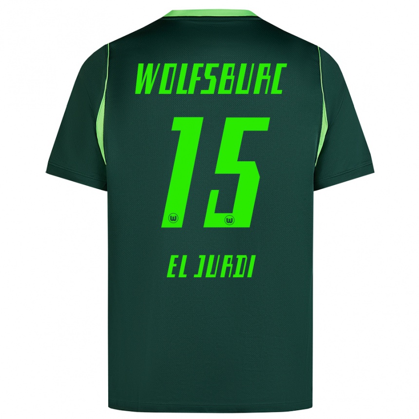 ילדים כדורגל Joud El Jurdi #15 ירוק כהה לבן ג'רזי ביתית 2026/27