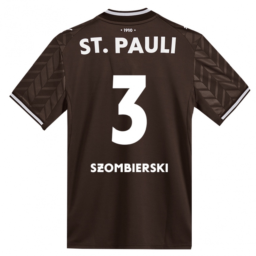 ילדים כדורגל Sebastian Szombierski #3 קפה לבן ג'רזי ביתית 2026/27