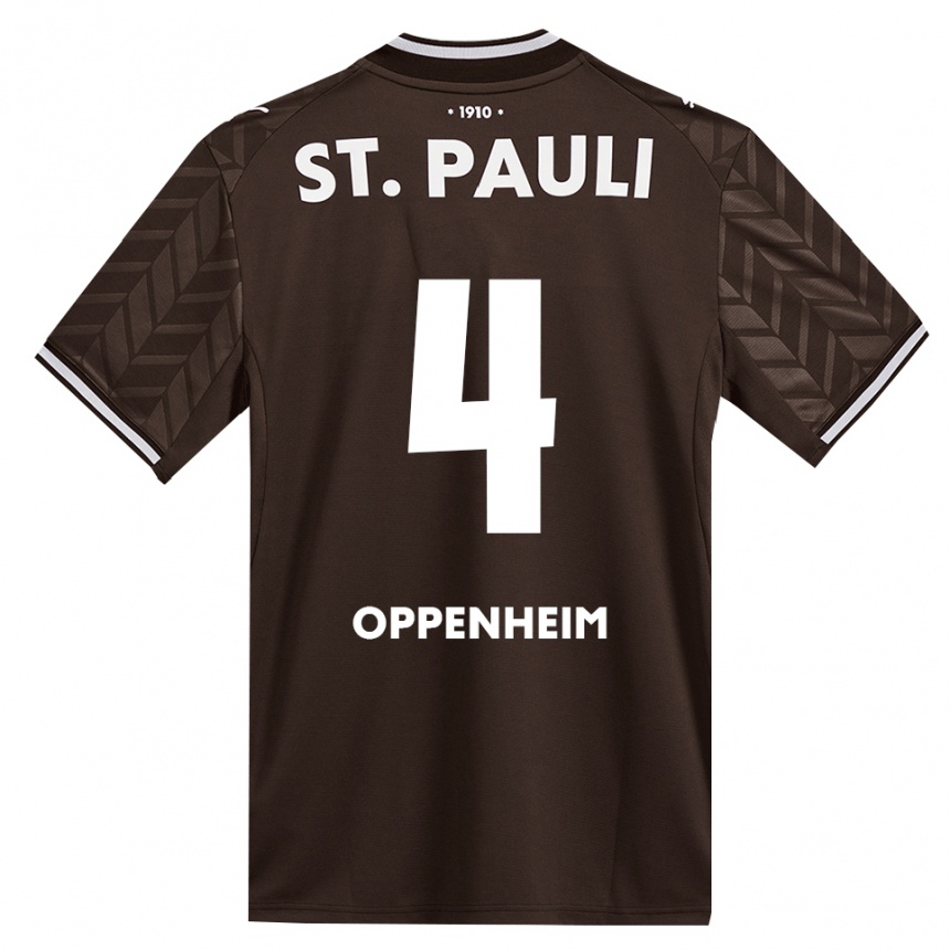 ילדים כדורגל Merle Oppenheim #4 קפה לבן ג'רזי ביתית 2026/27