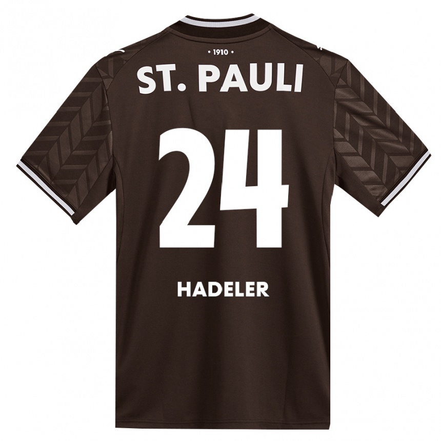 ילדים כדורגל Jonathan Hadeler #24 קפה לבן ג'רזי ביתית 2026/27
