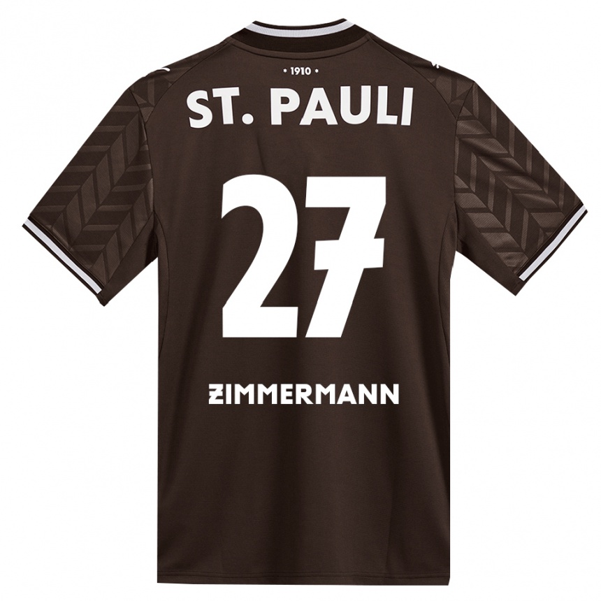 ילדים כדורגל Tara Zimmermann #27 קפה לבן ג'רזי ביתית 2026/27