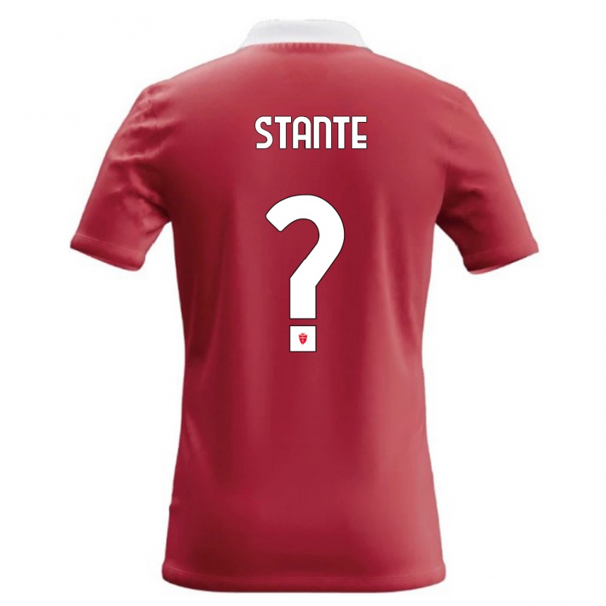 ילדים כדורגל Edoardo Stante #0 אדום לבן ג'רזי ביתית 2026/27 ילדים כדורגל Edoardo Stante #0 אדום לבן ג'רזי ביתית 2026/27