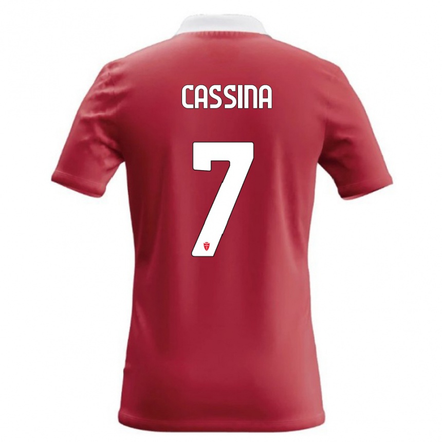 ילדים כדורגל Tommaso Cassina #7 אדום לבן ג'רזי ביתית 2026/27