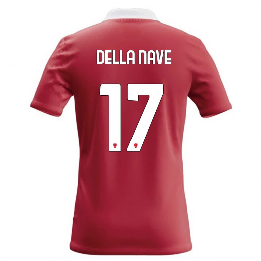 ילדים כדורגל Alex Ortolani Della Nave #17 אדום לבן ג'רזי ביתית 2026/27