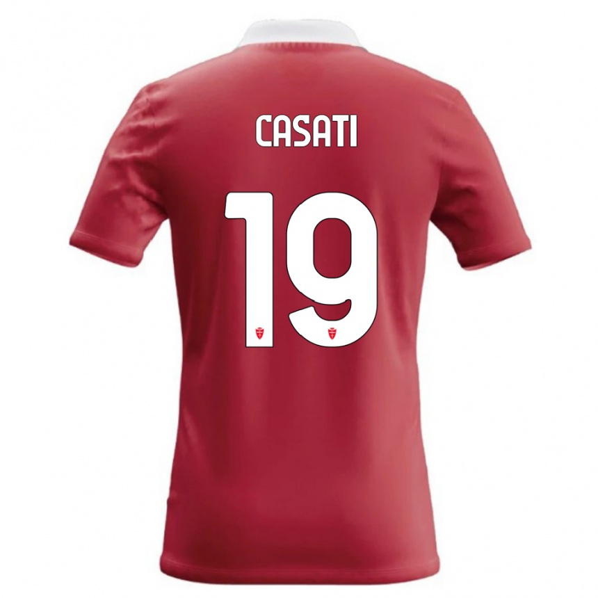 ילדים כדורגל Leonardo Casati #19 אדום לבן ג'רזי ביתית 2026/27