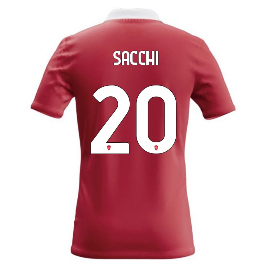 ילדים כדורגל Riccardo Sacchi #20 אדום לבן ג'רזי ביתית 2026/27