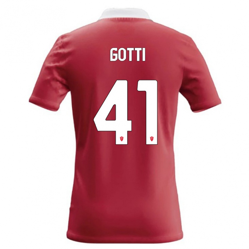 ילדים כדורגל Andrea Gotti #41 אדום לבן ג'רזי ביתית 2026/27