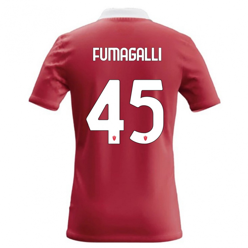 ילדים כדורגל Valerio Fumagalli #45 אדום לבן ג'רזי ביתית 2026/27