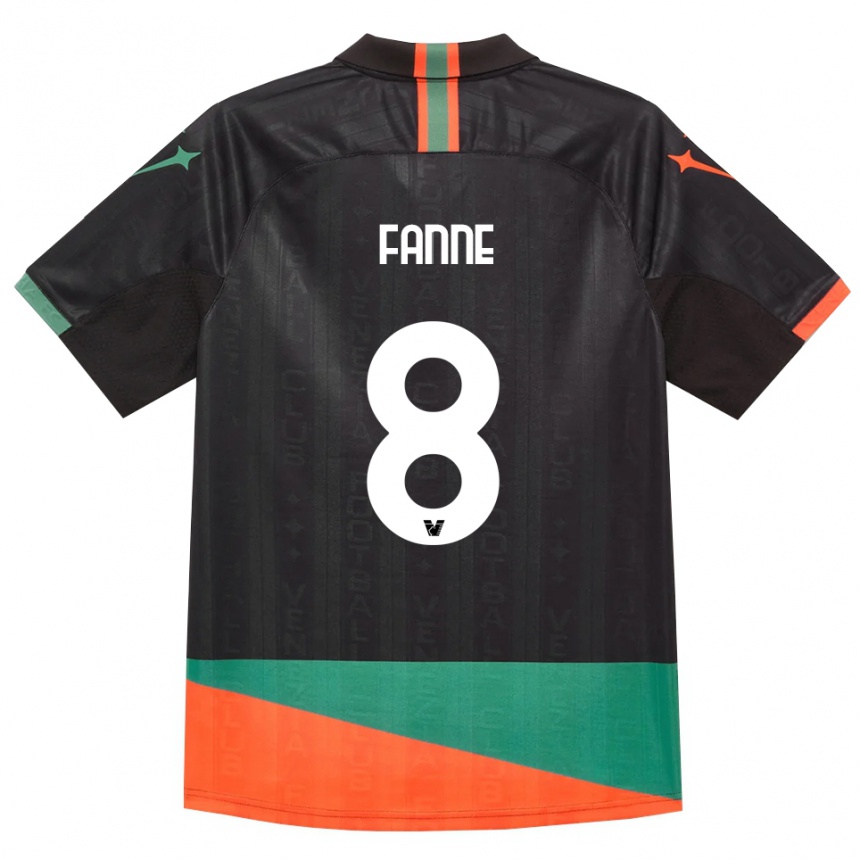 ילדים כדורגל Lamine Fanne #8 שחור כתום ירוק ג'רזי ביתית 2026/27